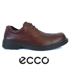 NWOT Ecco Berlin Brown Leather Oxford Shock Point Dress Shoes 45EUR